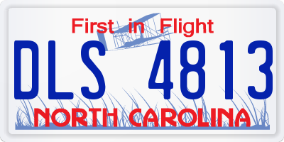 NC license plate DLS4813