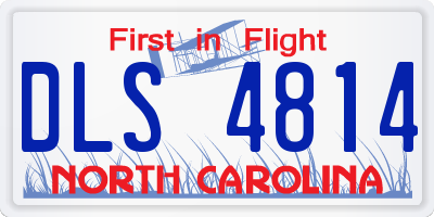 NC license plate DLS4814