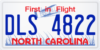 NC license plate DLS4822