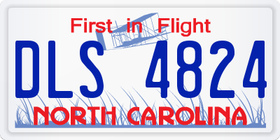 NC license plate DLS4824