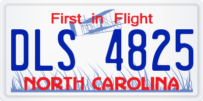 NC license plate DLS4825
