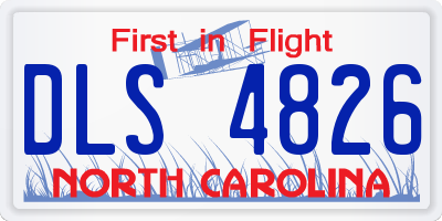 NC license plate DLS4826