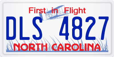 NC license plate DLS4827