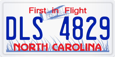 NC license plate DLS4829