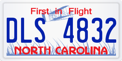 NC license plate DLS4832