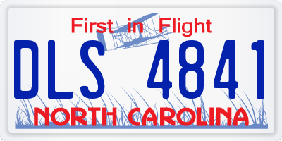 NC license plate DLS4841