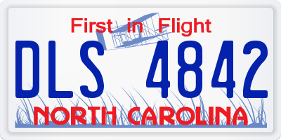NC license plate DLS4842
