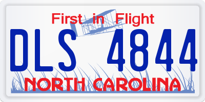 NC license plate DLS4844
