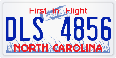 NC license plate DLS4856