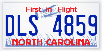 NC license plate DLS4859