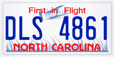 NC license plate DLS4861