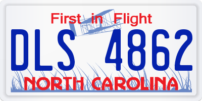 NC license plate DLS4862