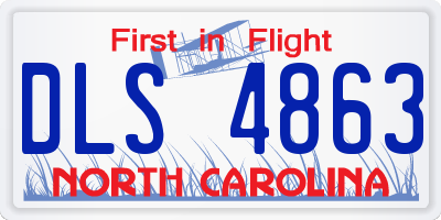 NC license plate DLS4863