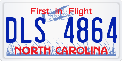 NC license plate DLS4864