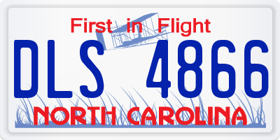 NC license plate DLS4866