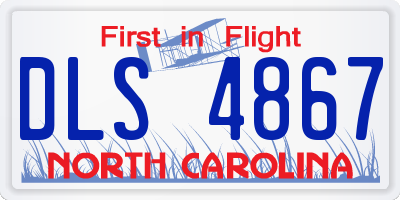 NC license plate DLS4867