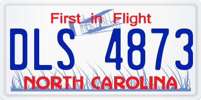 NC license plate DLS4873