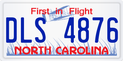 NC license plate DLS4876