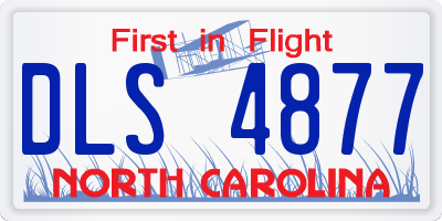 NC license plate DLS4877