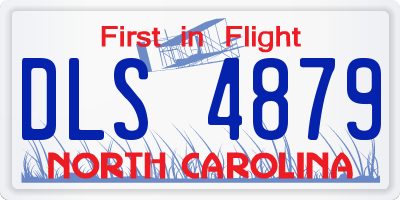 NC license plate DLS4879
