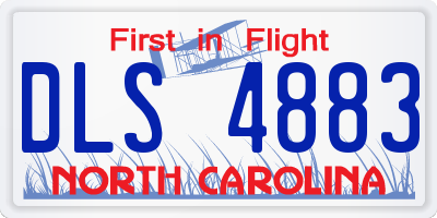 NC license plate DLS4883