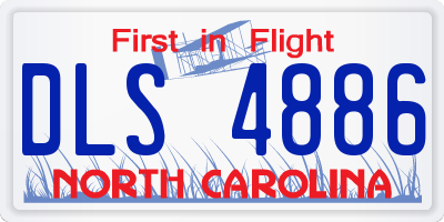 NC license plate DLS4886