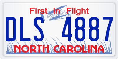 NC license plate DLS4887