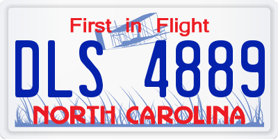NC license plate DLS4889
