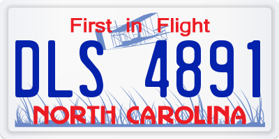 NC license plate DLS4891