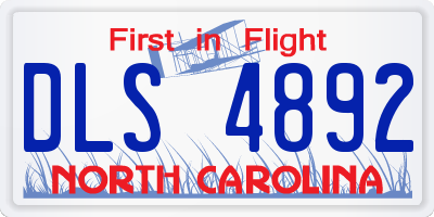 NC license plate DLS4892