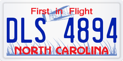NC license plate DLS4894