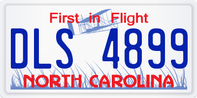 NC license plate DLS4899