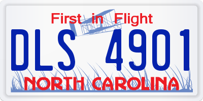 NC license plate DLS4901