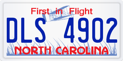 NC license plate DLS4902