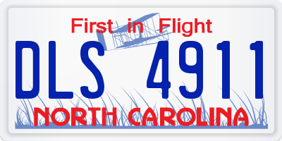 NC license plate DLS4911