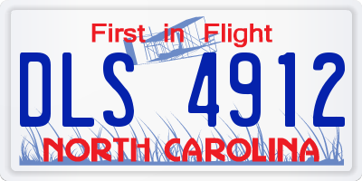 NC license plate DLS4912