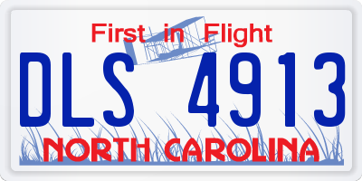 NC license plate DLS4913