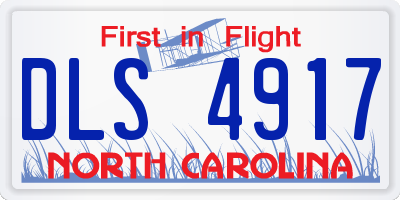 NC license plate DLS4917