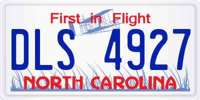 NC license plate DLS4927
