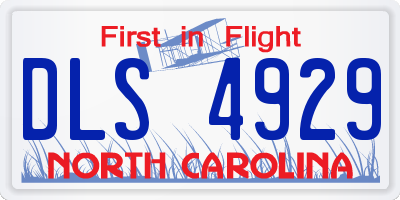 NC license plate DLS4929