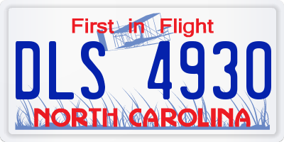 NC license plate DLS4930