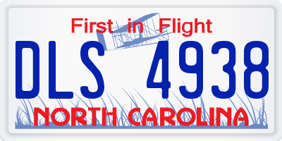 NC license plate DLS4938