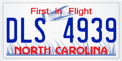 NC license plate DLS4939