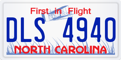 NC license plate DLS4940