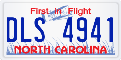 NC license plate DLS4941