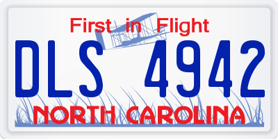 NC license plate DLS4942