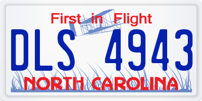 NC license plate DLS4943