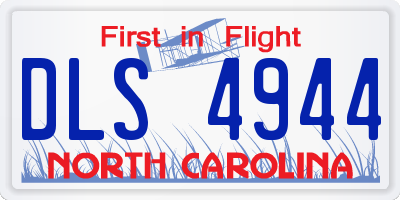 NC license plate DLS4944