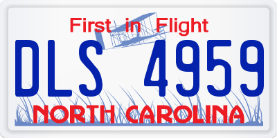 NC license plate DLS4959