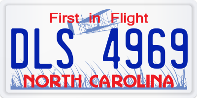 NC license plate DLS4969